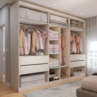 Guarda-roupa Casal Madalena 6 Portas 4 Gavetas 100% Mdf Off W