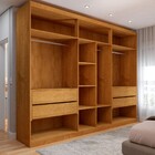 Guarda-roupa Casal Madalena 6 Portas 4 Gavetas 100% Mdf Perob
