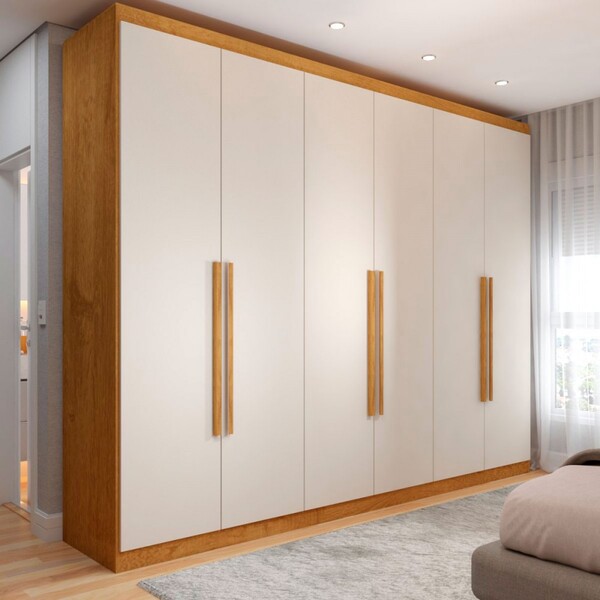 Guarda-roupa Casal Madalena 6 Portas 4 Gavetas 100% Mdf Perob