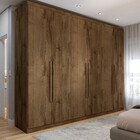 Guarda-roupa Casal Madalena 6 Portas 6 Gavetas 100% Mdf Braun