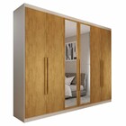 Guarda-roupa Casal Madalena 6 Portas 6 Gavetas 100% Mdf Com E