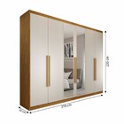 Guarda-roupa Casal Madalena 6 Portas 6 Gavetas 100% Mdf Com E