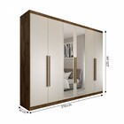 Guarda-roupa Casal Madalena 6 Portas 6 Gavetas 100% Mdf Com E