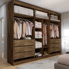 Guarda-roupa Casal Madalena 6 Portas 6 Gavetas 100% Mdf Com E