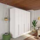 Guarda-roupa Casal Madalena 6 Pt 4 Gv Branco 240 Cm
