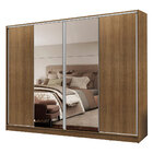 Guarda-Roupa Casal Madesa Apolo 4 Portas de Correr com Espelho