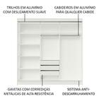 Guarda-roupa Casal Madesa Austin 4 Portas De Correr 3 Gavetas