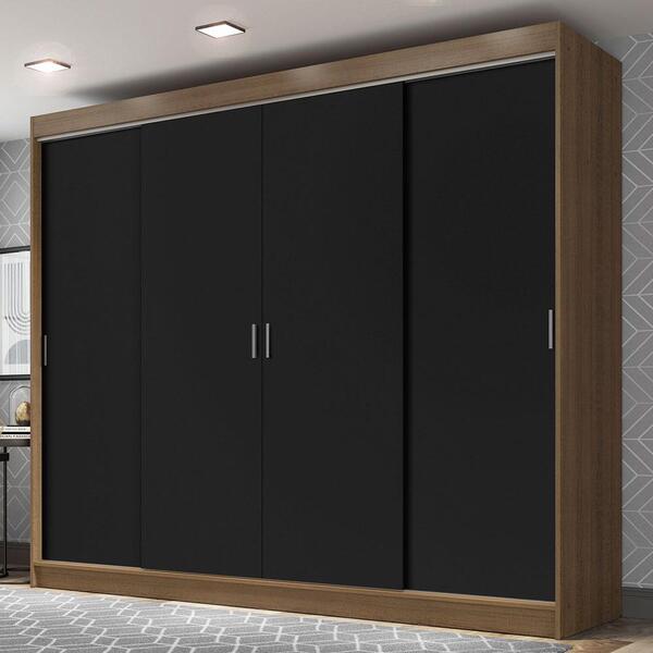 Guarda-roupa Casal Madesa Austin 4 Portas De Correr 3 Gavetas