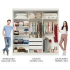 Guarda-roupa Casal Madesa Austin 4 Portas De Correr 3 Gavetas