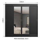 Guarda-roupa Casal Madesa Austin 4 Portas De Correr Com Espel