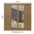 Guarda-roupa Casal Madesa Austin 4 Portas De Correr Com Espel