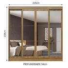 Guarda-roupa Casal Madesa Austin 4 Portas De Correr De Espelh