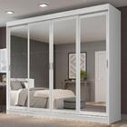 Guarda-roupa Casal Madesa Austin 4 Portas De Correr De Espelh