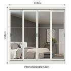 Guarda-roupa Casal Madesa Austin 4 Portas De Correr De Espelh