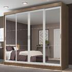 Guarda-roupa Casal Madesa Austin 4 Portas De Correr De Espelh