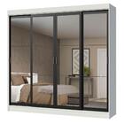 Guarda-roupa Casal Madesa Austin 4 Portas De Correr De Espelh