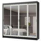 Guarda-roupa Casal Madesa Austin 4 Portas De Correr De Espelh