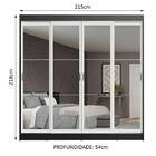 Guarda-roupa Casal Madesa Austin 4 Portas De Correr De Espelh