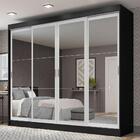 Guarda-roupa Casal Madesa Austin 4 Portas De Correr De Espelh