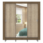 Guarda-Roupa Casal Madesa Campos 3 Portas de Correr com Espel