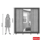 Guarda-Roupa Casal Madesa Campos 3 Portas de Correr com Espel