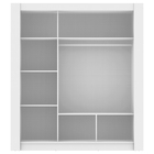 Guarda-Roupa Casal Madesa City 3 Portas de Correr de Vidro Re