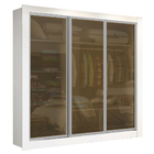 Guarda-Roupa Casal Madesa City 3 Portas de Correr de Vidro Re