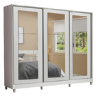 Guarda-roupa Casal Madesa Eros 3 Portas De Correr De Espelho