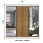 Guarda-roupa Casal Madesa Istambul 3 Portas De Correr Com Esp