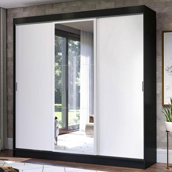 Guarda-roupa Casal Madesa Istambul 3 Portas De Correr Com Esp