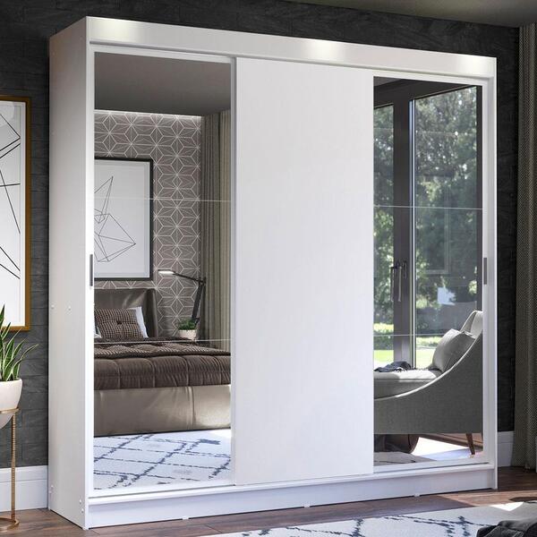 Guarda-roupa Casal Madesa Istambul 3 Portas De Correr Com Esp