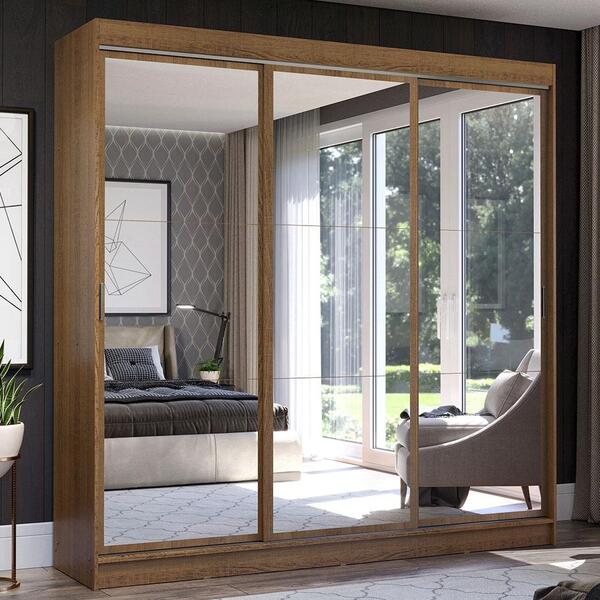 Guarda-roupa Casal Madesa Istambul 3 Portas De Correr De Espe