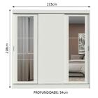 Guarda-roupa Casal Madesa Kansas 3 Portas De Correr Com Espel