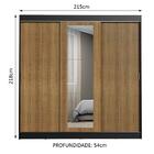 Guarda-roupa Casal Madesa Kansas 3 Portas De Correr Com Espel