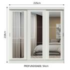 Guarda-roupa Casal Madesa Kansas 3 Portas De Correr De Espelh