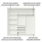 Guarda-roupa Casal Madesa Kansas 3 Portas De Correr De Espelh