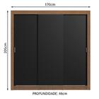 Guarda Roupa Casal Madesa Lyon 3 Portas De Correr 2 Gavetas