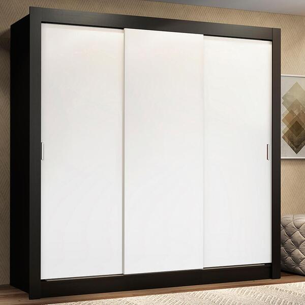 Guarda Roupa Casal Madesa Lyon 3 Portas De Correr 2 Gavetas