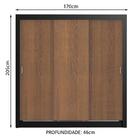 Guarda Roupa Casal Madesa Lyon 3 Portas De Correr 2 Gavetas