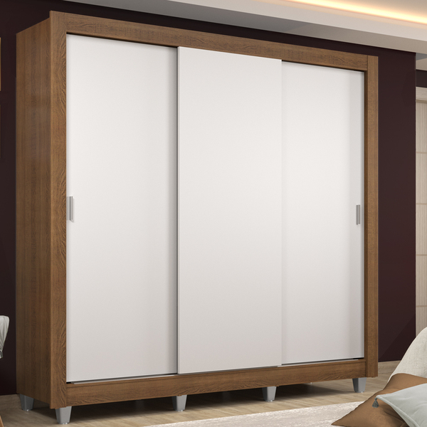 Guarda Roupa Casal Madesa Lyon 3 Portas De Correr 2 Gavetas C