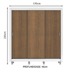 Guarda Roupa Casal Madesa Lyon 3 Portas De Correr 2 Gavetas C