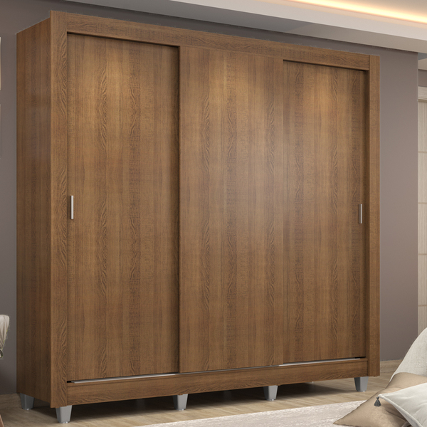 Guarda Roupa Casal Madesa Lyon 3 Portas De Correr 2 Gavetas C