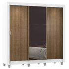 Guarda Roupa Casal Madesa Lyon 3 Portas De Correr Com Espelho