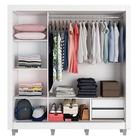 Guarda Roupa Casal Madesa Lyon 3 Portas De Correr Com Espelho