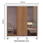 Guarda-roupa Casal Madesa Lyon 3 Portas De Correr Com Espelho