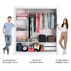 Guarda-roupa Casal Madesa Lyon 3 Portas De Correr Com Espelho