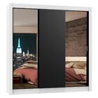 Guarda-roupa Casal Madesa Lyon 3 Portas De Correr Com Espelho