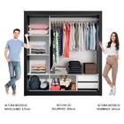 Guarda Roupa Casal Madesa Lyon 3 Portas De Correr Com Espelho