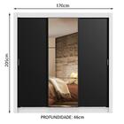 Guarda Roupa Casal Madesa Lyon 3 Portas De Correr Com Espelho