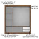 Guarda-roupa Casal Madesa Lyon 3 Portas De Correr Com Espelho